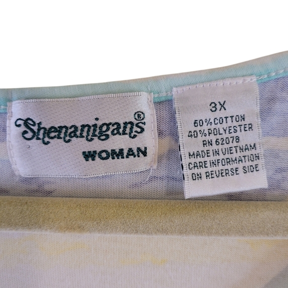 Shenanigans Woman striped short sleeve tee- 3X.           J106 - Picture 5 of 6
